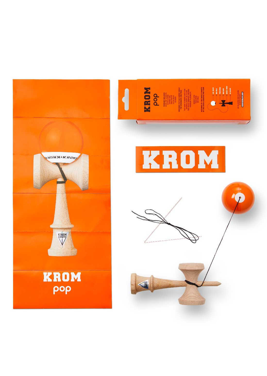 Orange KROM Pop Kendama 