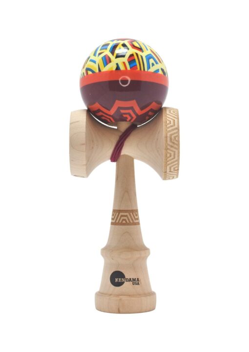 kendama_usa_kaizen_hex_nova_maroon_face