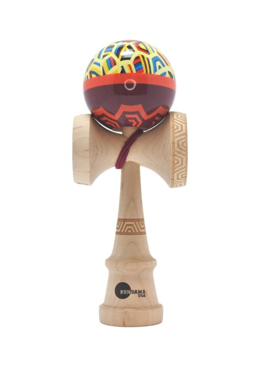 kendama_usa_kaizen_hex_nova_maroon_face